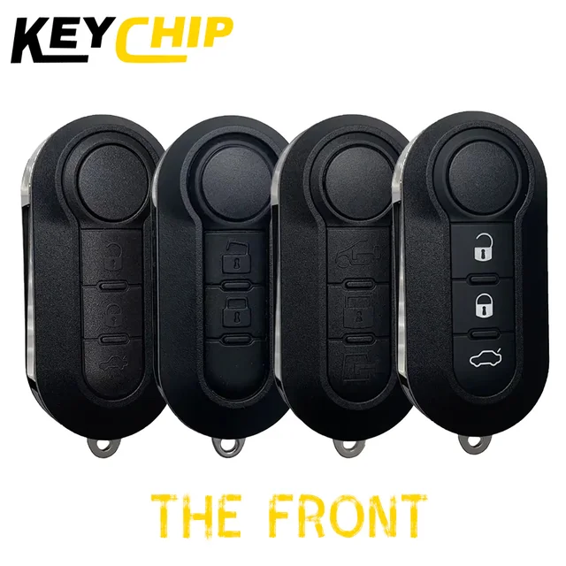 KC สําหรับ Fiat 500 Doblo Bravo Ducato Qubo Grande Punto SIP22 ใบมีดพลิกพับกุญแจรถกรณีเชลล์ 2/3 ปุ่ม 4