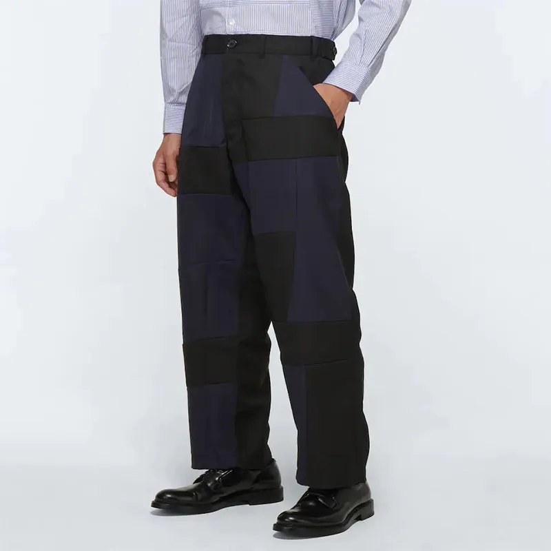 

Men's Suit Straight Leg Pants Spring And Autumn New Business Mature Personality Stitching Loose Large Size Casual Pants