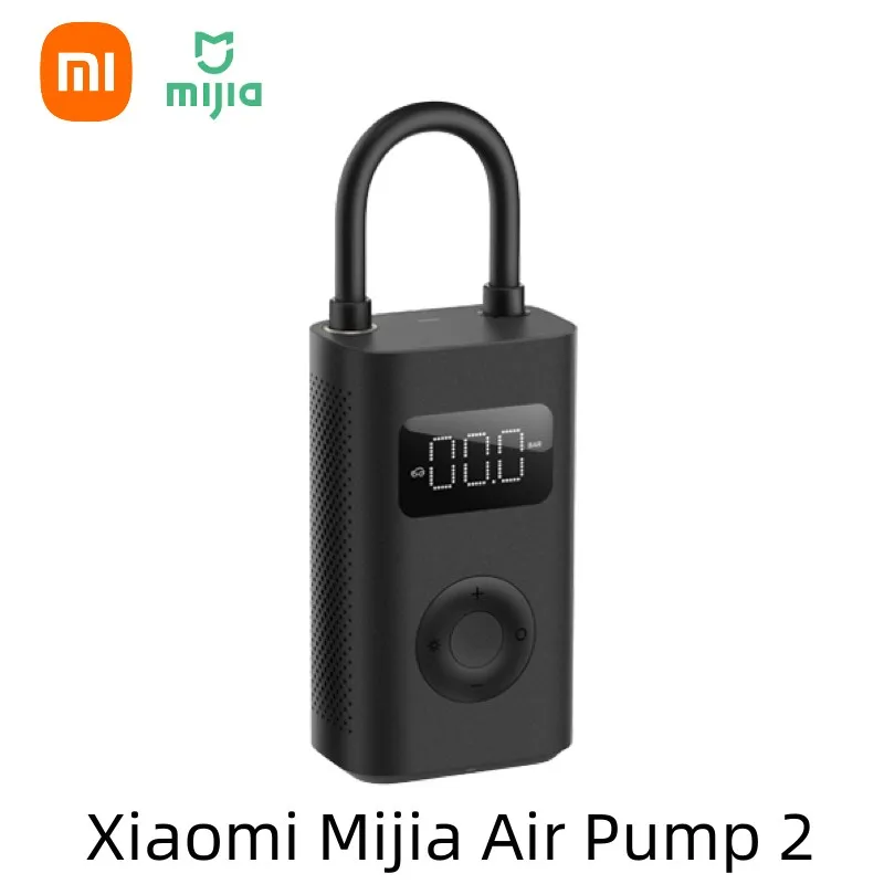 

Воздушный насос Xiaomi Mijia 2, Электрический надувной компрессор с датчиком давления в шинах для мотоцикла, автомобиля, футбола