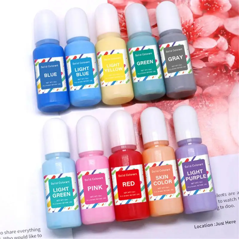 10ml Liquid Colorant Handmade Low Saturation Easy Coloring High Concentration Handicrafts Dyeing Toner Diy Epoxy Resin Pigments