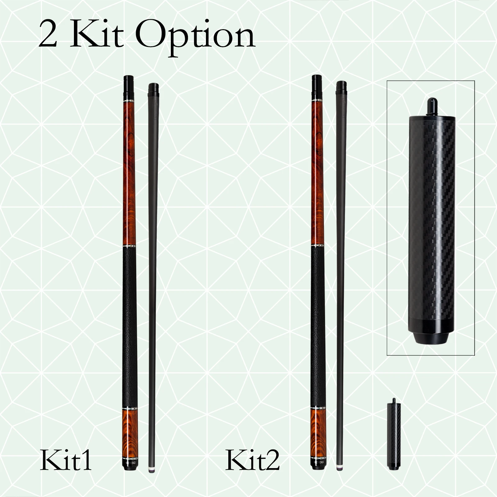 CUEDESG カーボンファイバービリヤードキュー、10.5mm/11.8mm/12.5mm