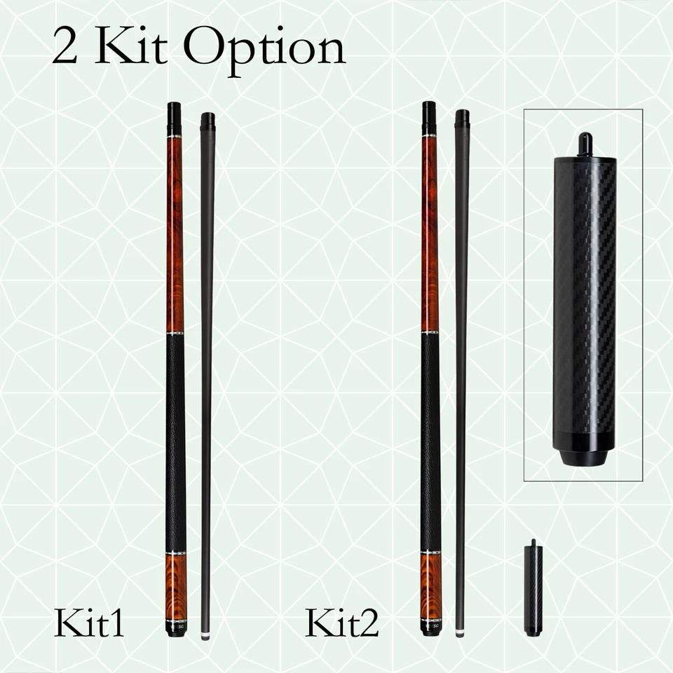 ビリヤードキューカーボン CUEDESG カーボンファイバービリヤードキュー、10.5mm/11.8mm/12.5mm