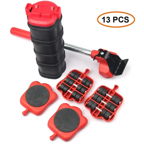 Professional Furniture Mover Tool Set Heavy Stuffs Transport Lifter Wheeled Mover Roller with Wheel Bar Moving Hand Device - Image 7