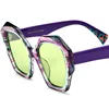 High quality light green sunglasses for men and women UV protection acetic acid irregular colored glasses prescription sunglasse