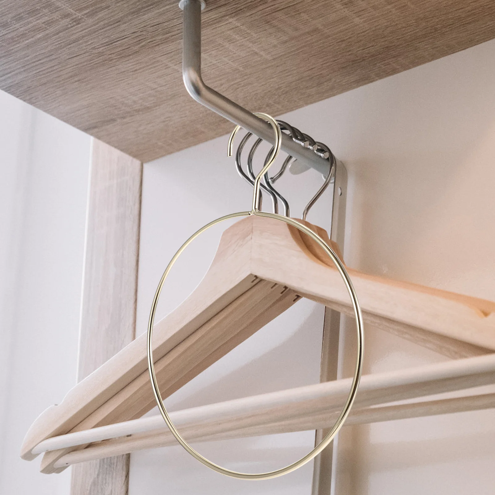 

5 Pcs Heavy Duty Clothes Rack Racks Holder Scarf Round Belt Girdle Hanging Home Hangers Handbag