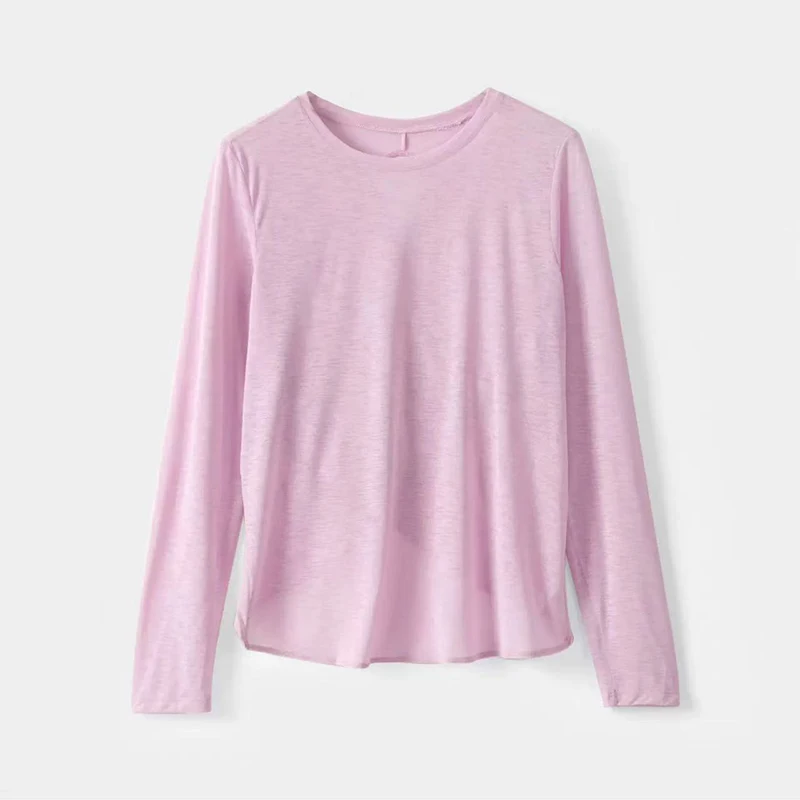 Autumn Thin Long Sleeve Yoga Blouse Loose Fit Breathable Gym Top for Women Hollow Beauty Back Design Running Fitness Pilates 5