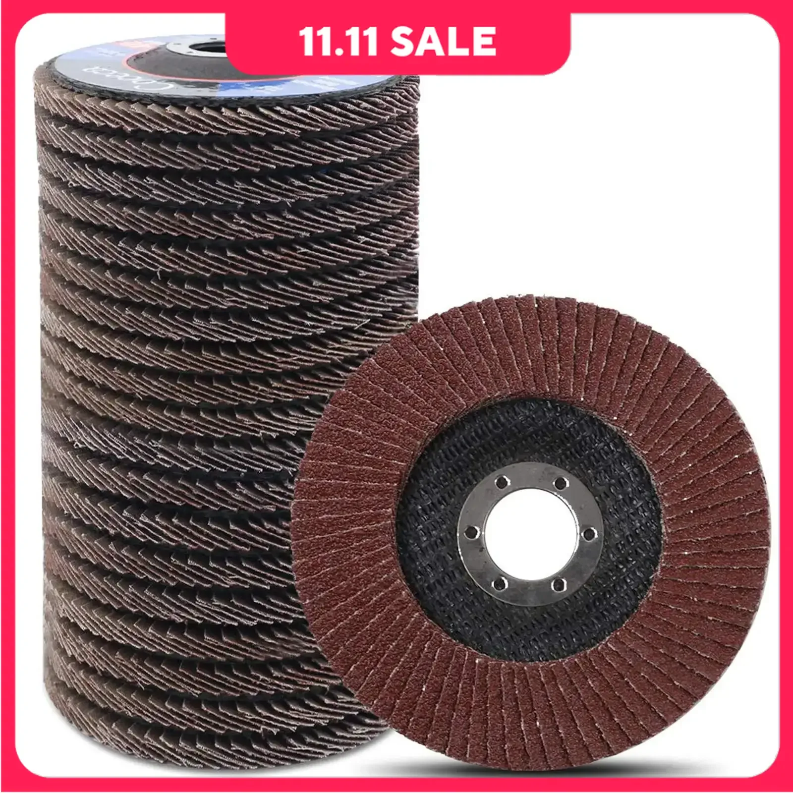 5Pcs Zirconia Flap Discs 115/125/150/180mm Sanding Discs 36/80/100/120 Grit Grinding Wheels Blades for Angle Grinder Finishing sanding discs metal abrasive tools