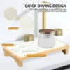 Sink Caddy Tray Soap Holder Instant Dry Kitchen Bathroom Organizer Diatomaceous Earth Stone Drying Mat Multi-Function Organizer 3