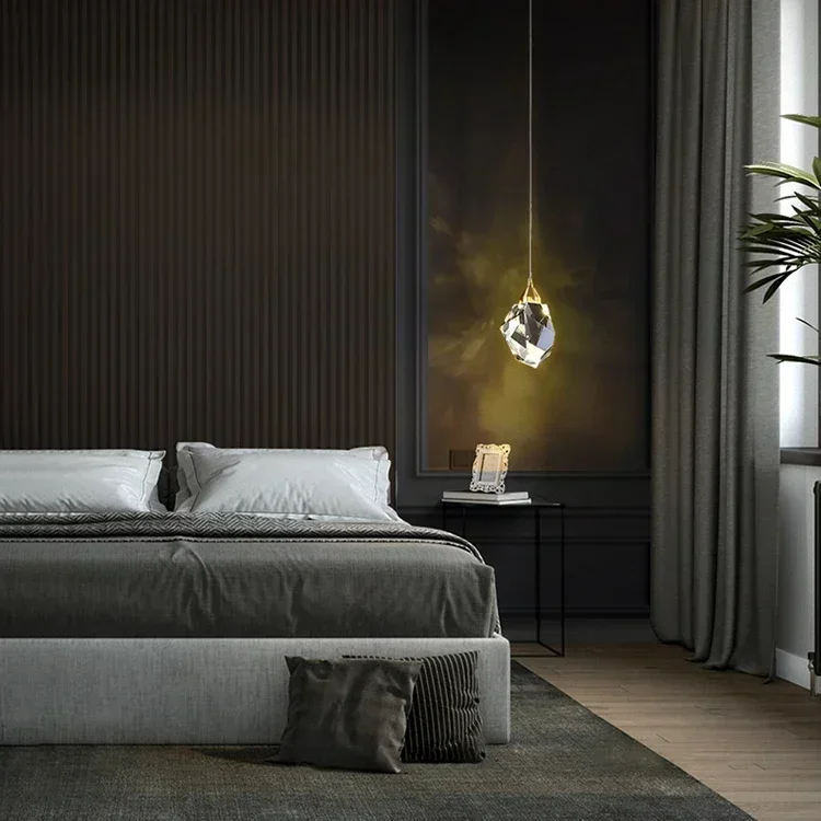 Description Picture 3 of itemModern Crystal Chandelier Indoor Crystal Ceiling Light Fixtures With Clear Solid Crystal For Living Room Hallway Kitchen Lamp