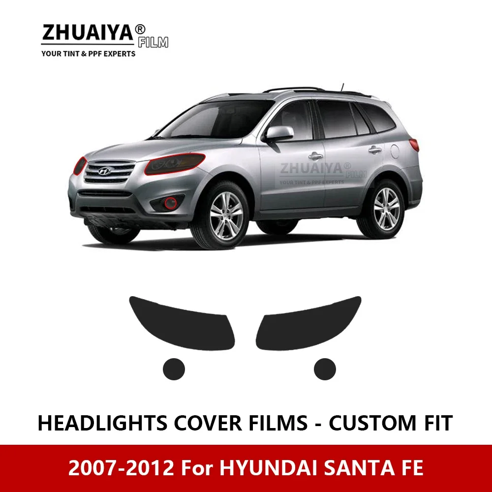 

For HYUNDAI SANTA FE 2007-2012 Car Exterior Headlight Anti-scratch PPF precut Protective film Repair film stickers Accessories