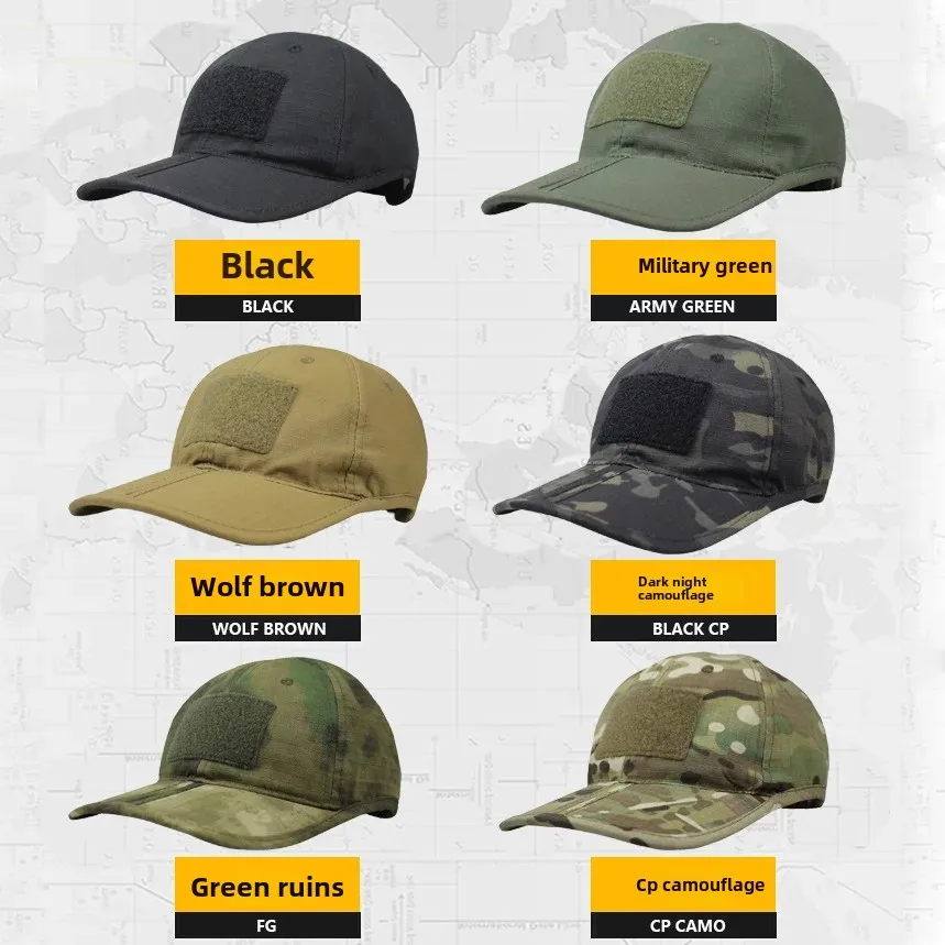 Outdoor Tactical Foldable Sun Protection Hat Men's Camouflage Baseball Cap Field Magic Stick Hats Fishing Hat Duckbill Cap boating baseball cap