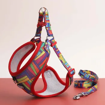 One Dog Harness and Leash Set - Comfort Adjustable - Escape Prevention Pet Leash Vest - For Small to Medium Dogs 3