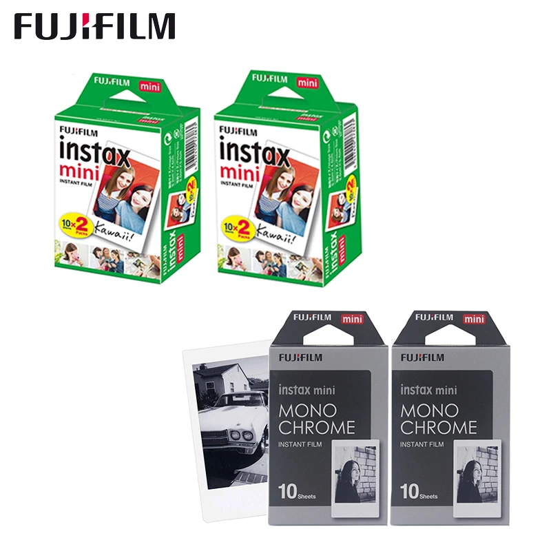 10/20/60 Fogli Fujifilm Instax Mini Film Photo Paper Per Fuji Instant Mini 11/12/70/7S/50S/90/25/7 +/8 Instax Camera Photo Paper