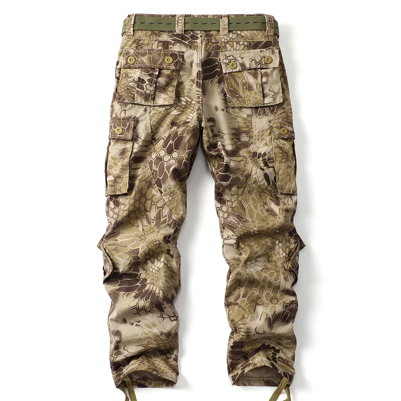 Men Combat Pants With Knee Pads Tactical Cargo Sport Trousers Camouflage Multicam Trekking Hunting Clothes（Not belt） 2