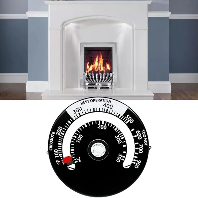 Hot Thermometer Magnetic Wood Stove Heater Thermometer Fireplace