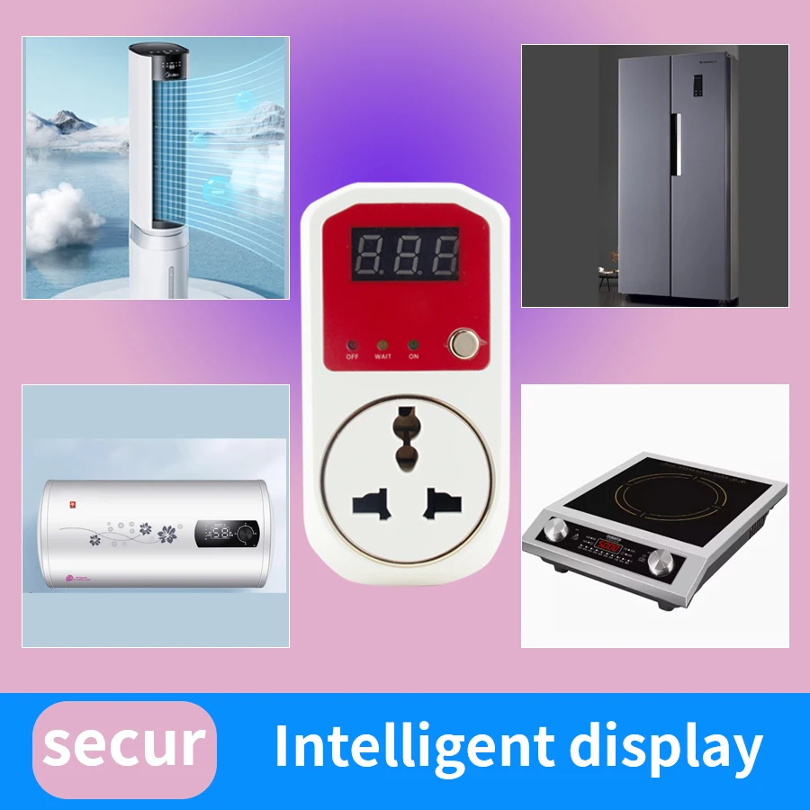 Automatic voltage protector socket AC100-240V 13A power surge protector UK Plug socket voltage safe refrigerator protection 220V 3