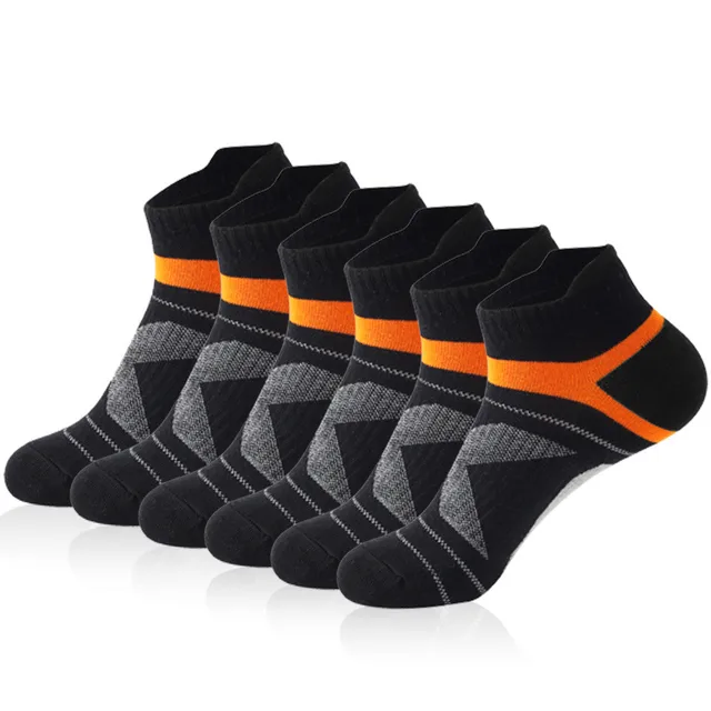 1pc Men's Medium Cotton Socks Thickened Sweat Absorbing Sports Socks Outdoor Wear-resistant Shock Absorption Running Socks 2