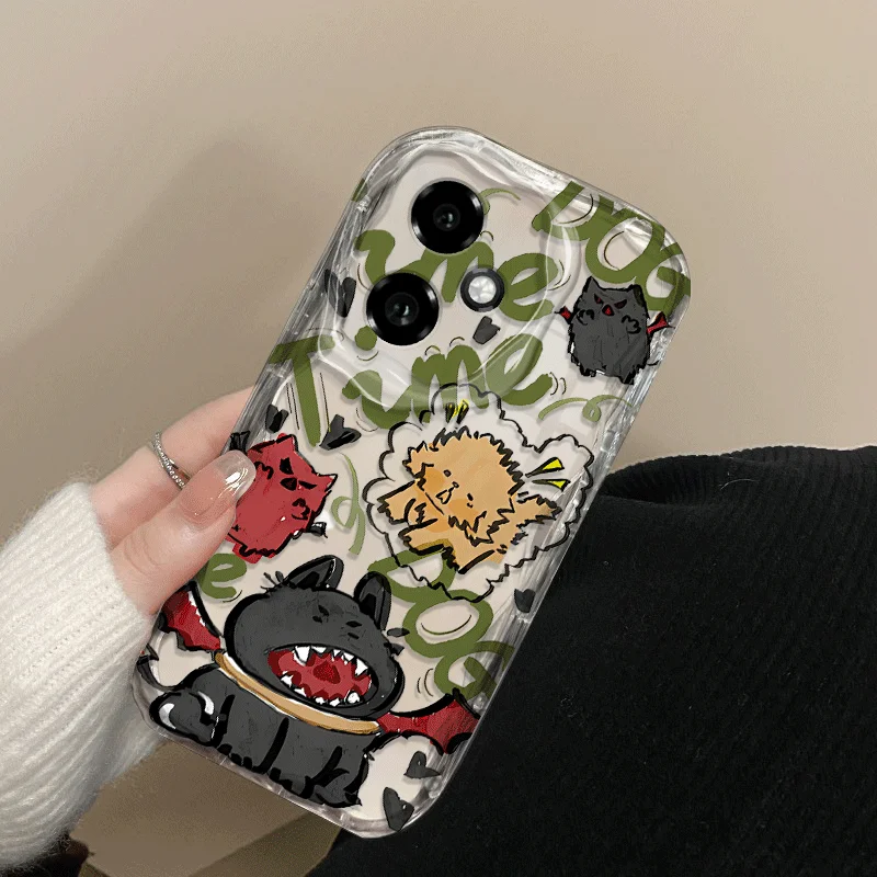 Shockproof Cartoon Cat Pattern Flexible TPU Case - Protective Back Cover s
