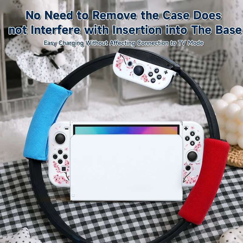 Enhanced TPU Soft Protective Case with Anti-Slip Shockproof Design and Bonus Thumb Grips