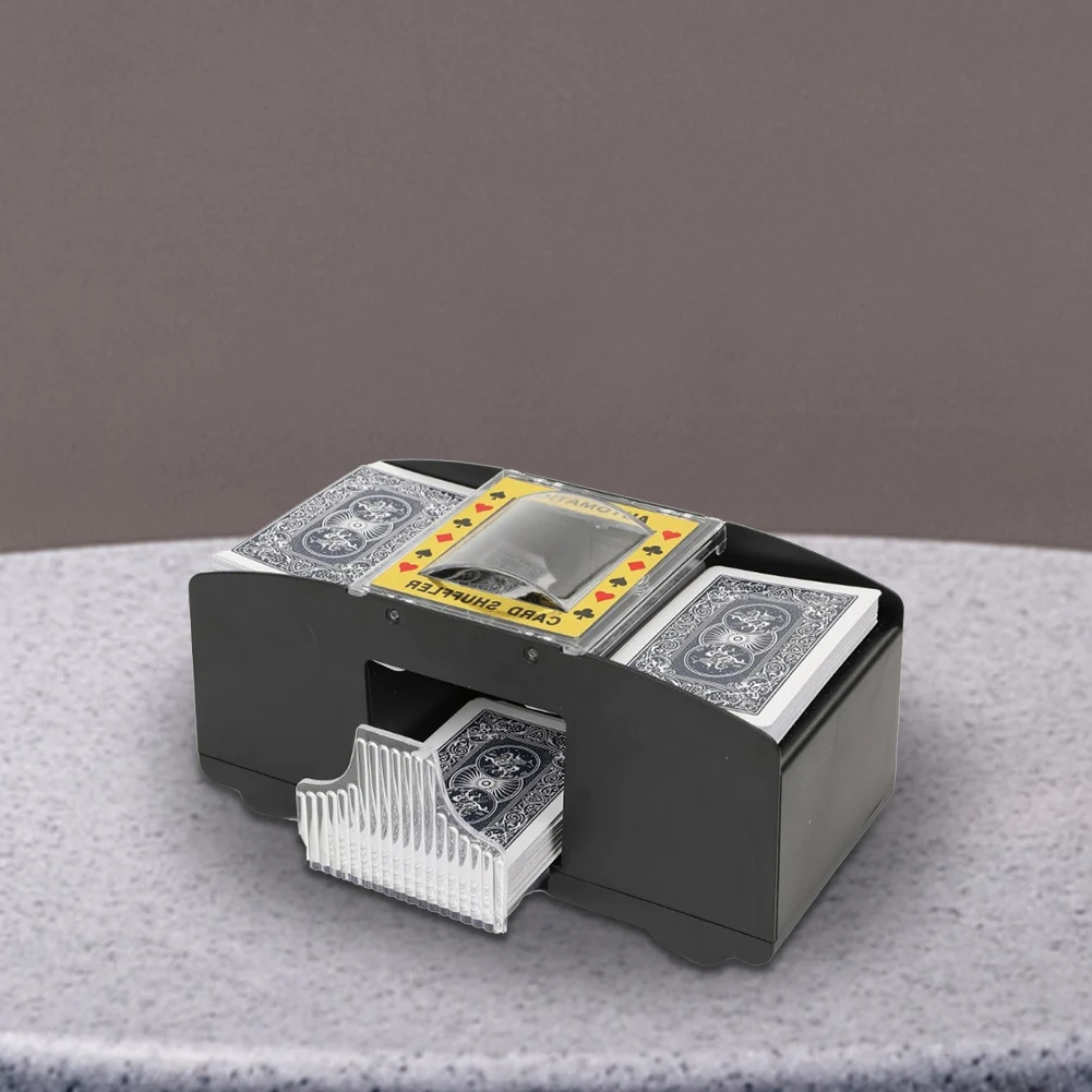 Description Picture 4 of itemAutomatic Poker Card Shuffler Battery Operated Electric Poker Shuffler Holds 1-2 Decks of Cards Black For Party Entertainment
