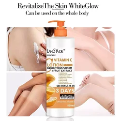 Body Whitening Cream Skin Care Fruit Acid Transparent VC Body Milk Moisturizing Lotion Body Lotion Whitening Cream for Dark Skin