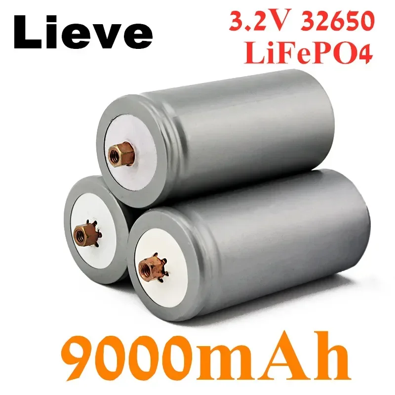 

1-10PCS Brand used 32650 9000mAh 3.2V lifepo4 Rechargeable Battery Professional Lithium Iron Phosphate Power Battery with screw