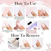 16/18/20Tips French Gel Nail Strips Patch Sliders Adhesive Waterproof Long Lasting Full Cover Gel Nail Stcikers UV Lamp Need 4