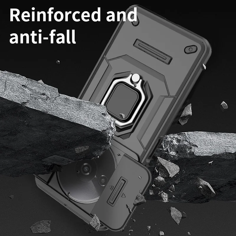 Enhanced Shockproof Armor Case with Magnetic Ring Holder - Protective Cover