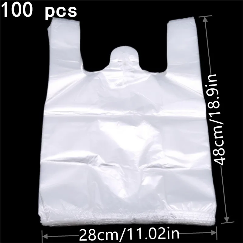 CRASPIRE 1 Bag Christmas Theme Rectangle Custom Blank Transparent Tote Bag,  Waterproof Plastic Shopping Bags, with Handle, Clear, 38.5x24.5cm, 10pcs/bag