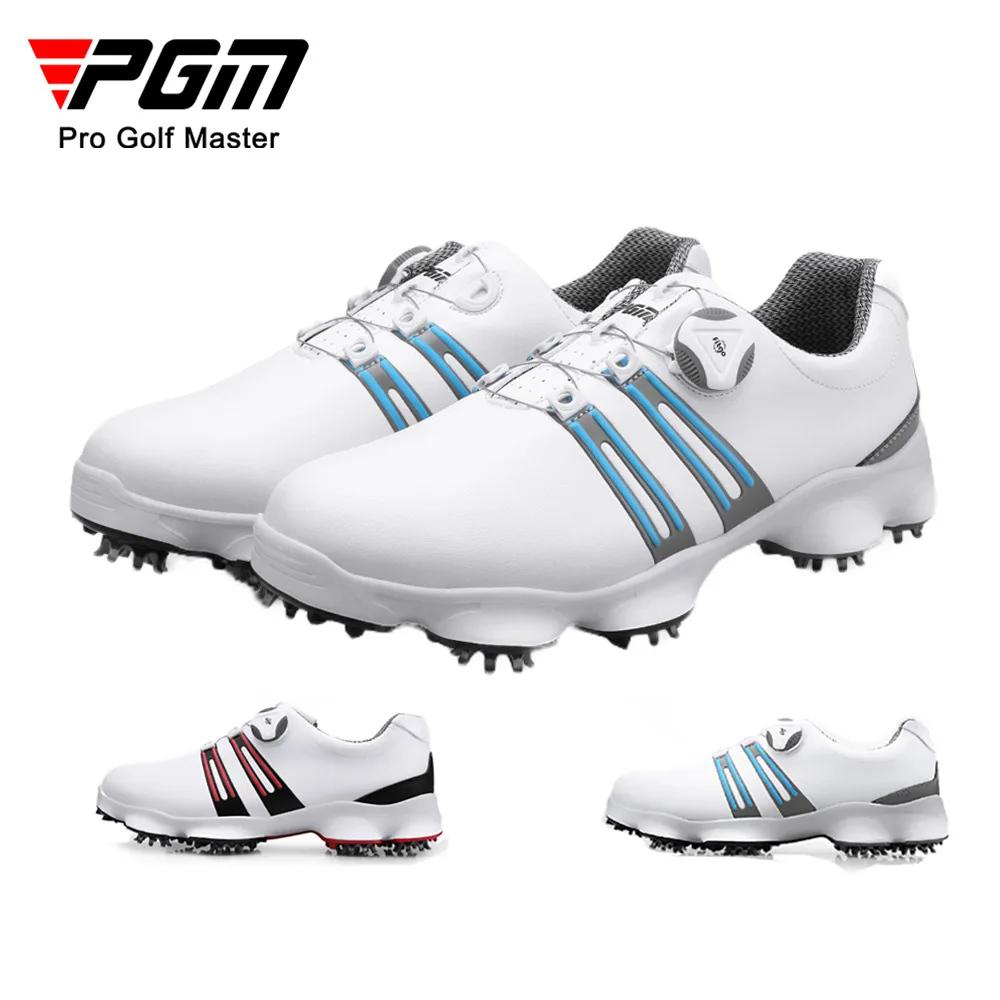 PGM Golf Shoes Men's Golf Shoe Wide Sole Rotating Lace Waterproof and Breathable golf shoes