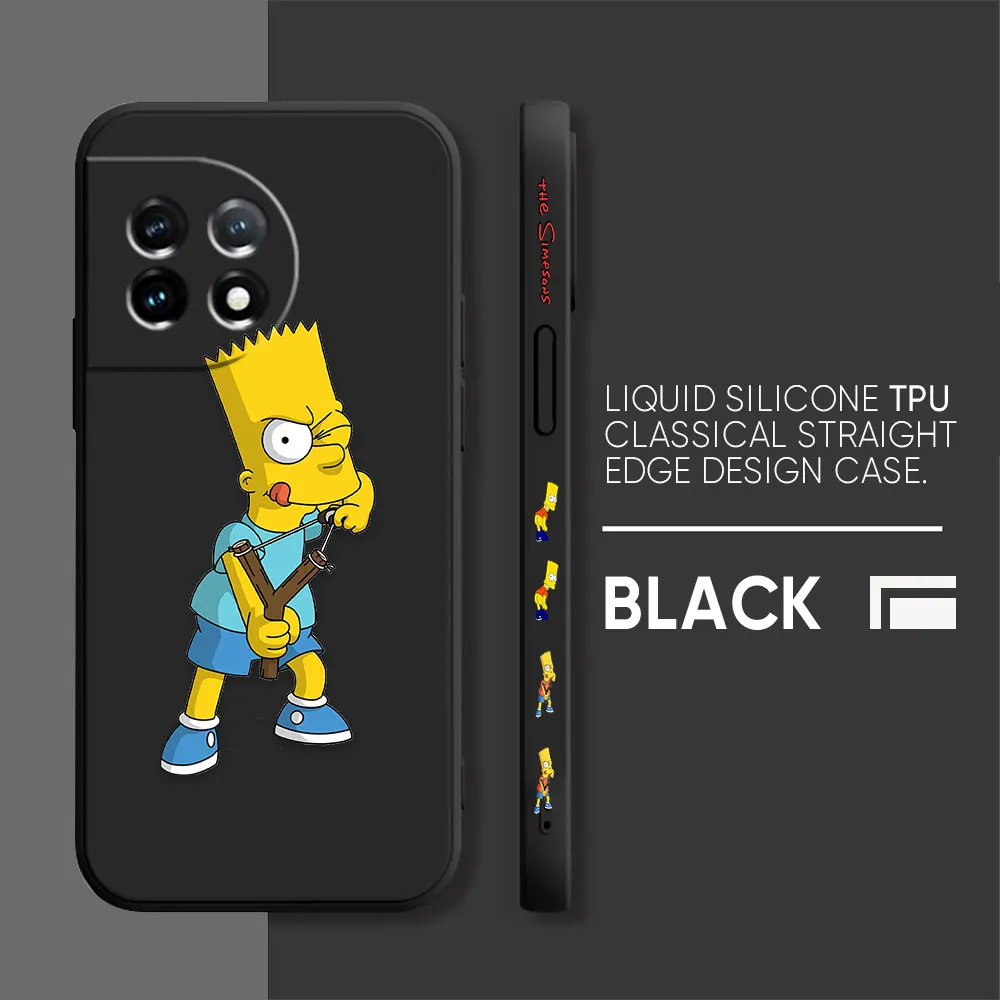 Case For Oneplus 5 6 9 9R 8 8T 7 7T A3 2 2V NORD 3 2 Lite Pro Simple Liquid Silicone Case Funny The S-Simpsons