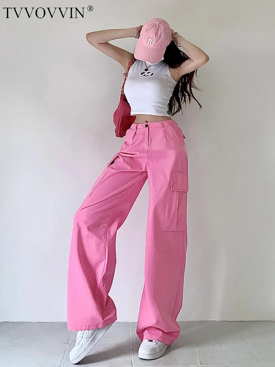 

WOMENGAGA 2023 New American Ins High Waist Pants With Sack For Female Xia Wide Leg Mop Pants Slim Straight Leg Pants OT4U