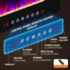 72 inches Electric Fireplace-Wall Fireplace for Living Room-Fireplace Freestanding/Inserts/Wall Mounted with Remote Control 5