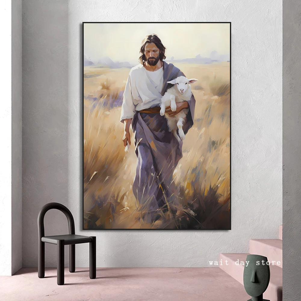 Jésus et les enfants : Comment cette peinture sur toile transforme mon  salon en un espace de paix spirituelle quotidienne, image size:1000x1000