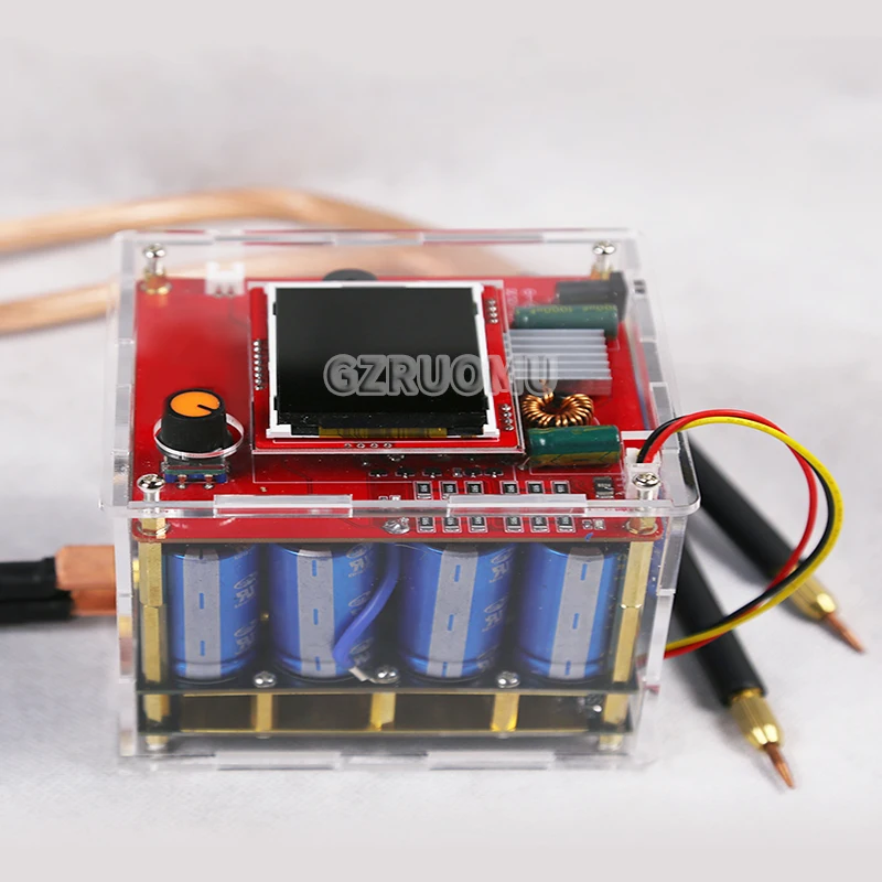 Energy Storage Capacitor Spot Welder Controller Portable Spot Welder Suit Semiautomatic Welding Tool 0.25mm 18650 Battery 4