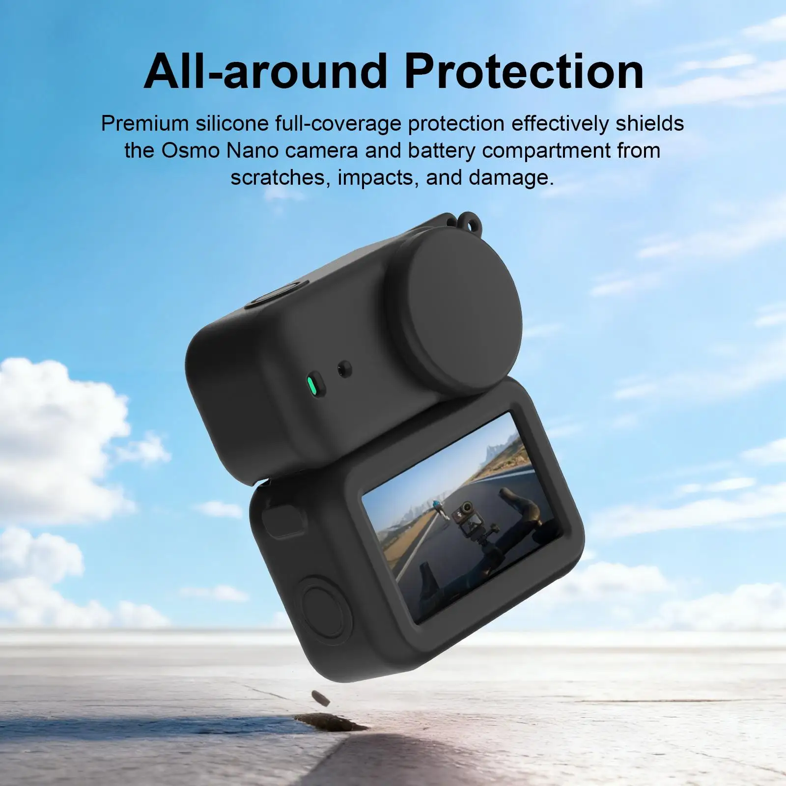 For DJI Osmo Nano PULUZ Transmission Module & Lens & Body 3 in 1 Silicone Protective Cover