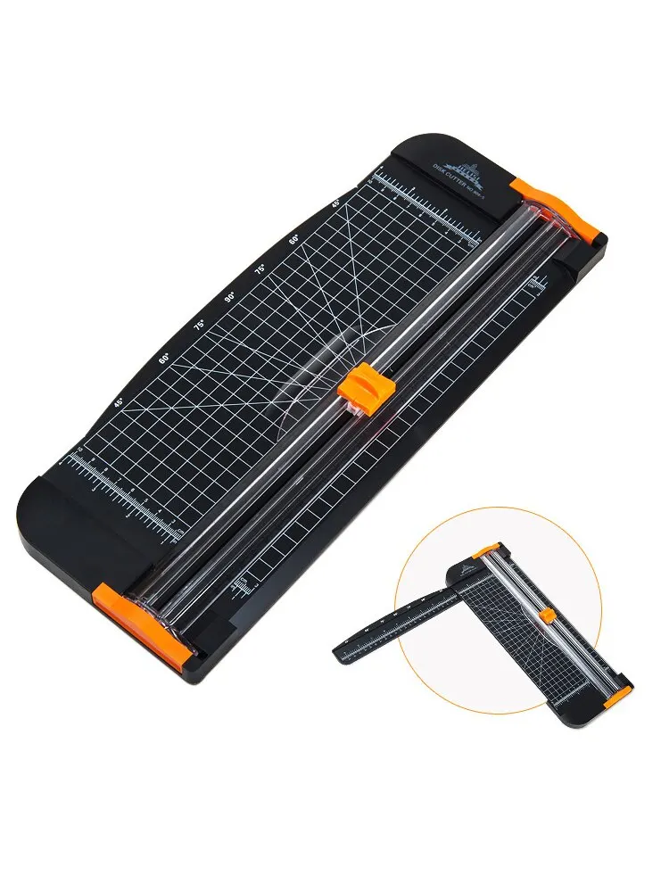 Paper Cutter Home Office Small A4 Portable Manual Bidirectional Paper Cutting Machine Photo Card Payslip Multifunctional Tool