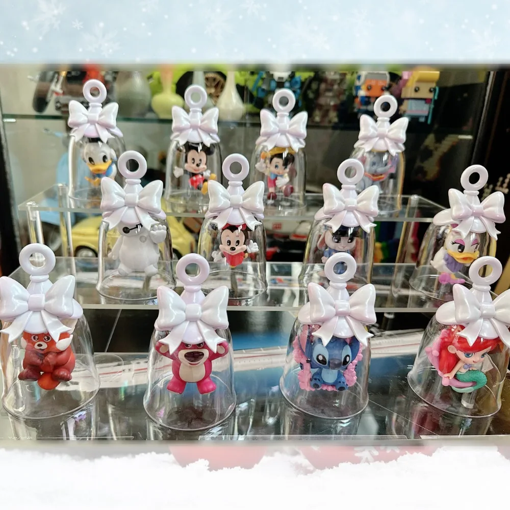 Bell Blind Box Disney 100 Anniversary Bell Series Kawaii Mystery Box Cute Action Figurine Model Toys Desktop Car Decor Regalo Di Natale