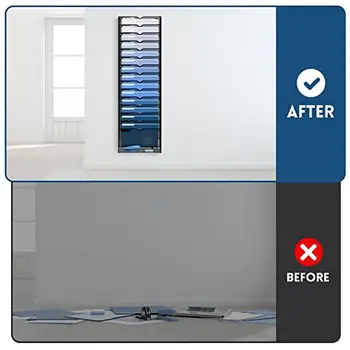 16 Tier Wall File Holder Organizer Papers Mails Folders Magazine Office & Home Organization Strong Steel Mesh Design Easy 6