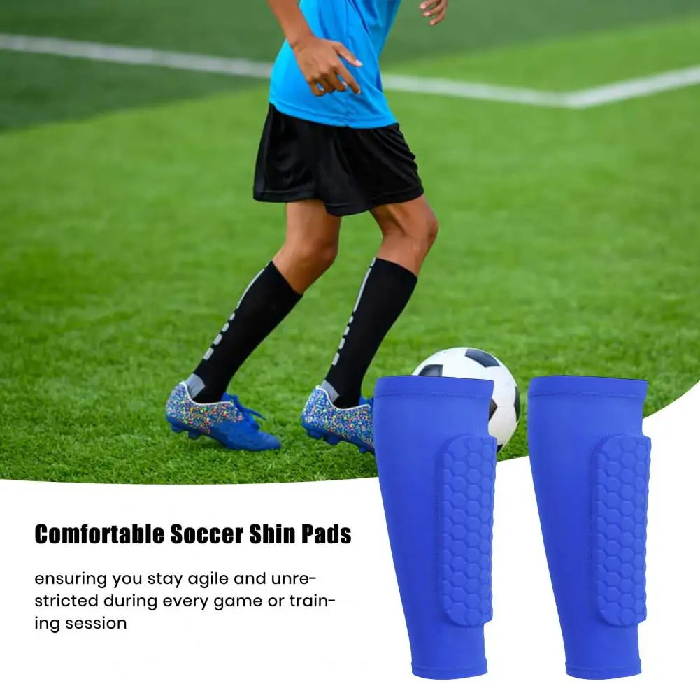Moisture-wicking Leg Sleeves Soccer Shin Guard Sleeves with Honeycomb Pads for Kids Adults Compression for Enhanced Sports