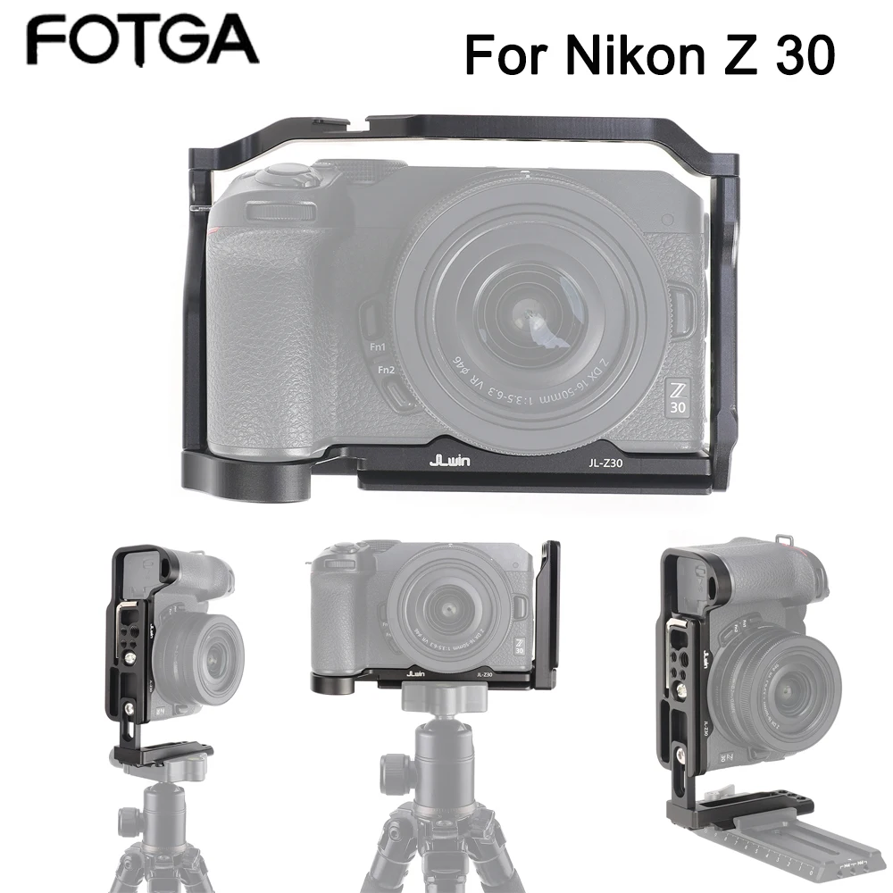 FOTGA Camera Cage Z30 DSLR Camera Cage For Nikon Z 30 Rabbit Cage Camera Rig Vedio Photography Accessories Handle Locating Hole