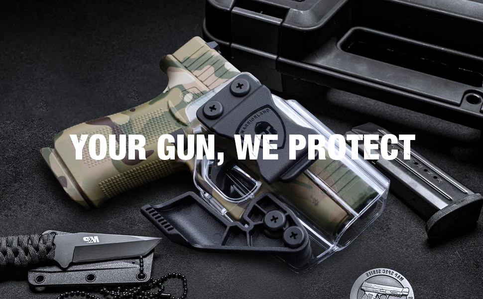 Fit Glock 17/19/19X/44/45 (GEN 1-5) & 23/32 (GEN 3-4) Glock 43/43X/ Taurus G2C/G3C/G2 IWB Clear Holsters With Claw Right Gun Bag