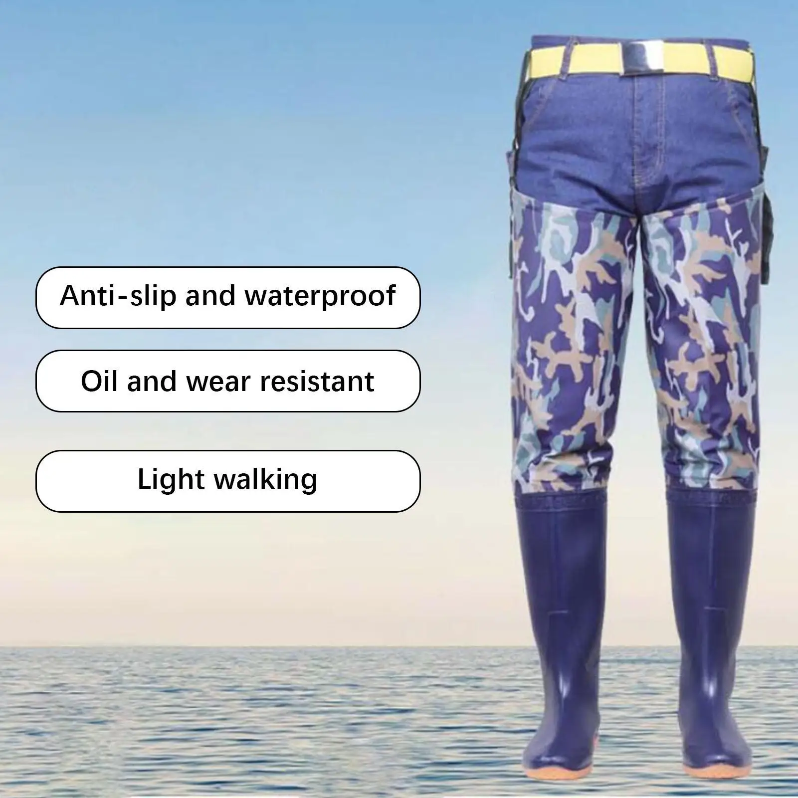 Waders Anti Skid Thigh River Boot Fishing for Gardening Hunting Agriculture Lightweight