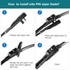 For Mercedes Benz E-Class W212 Car Wiper Blade 24"+24" 2010-2014 Auto Windscreen Windshield Wiper Blades Fit Push Button Arm 5