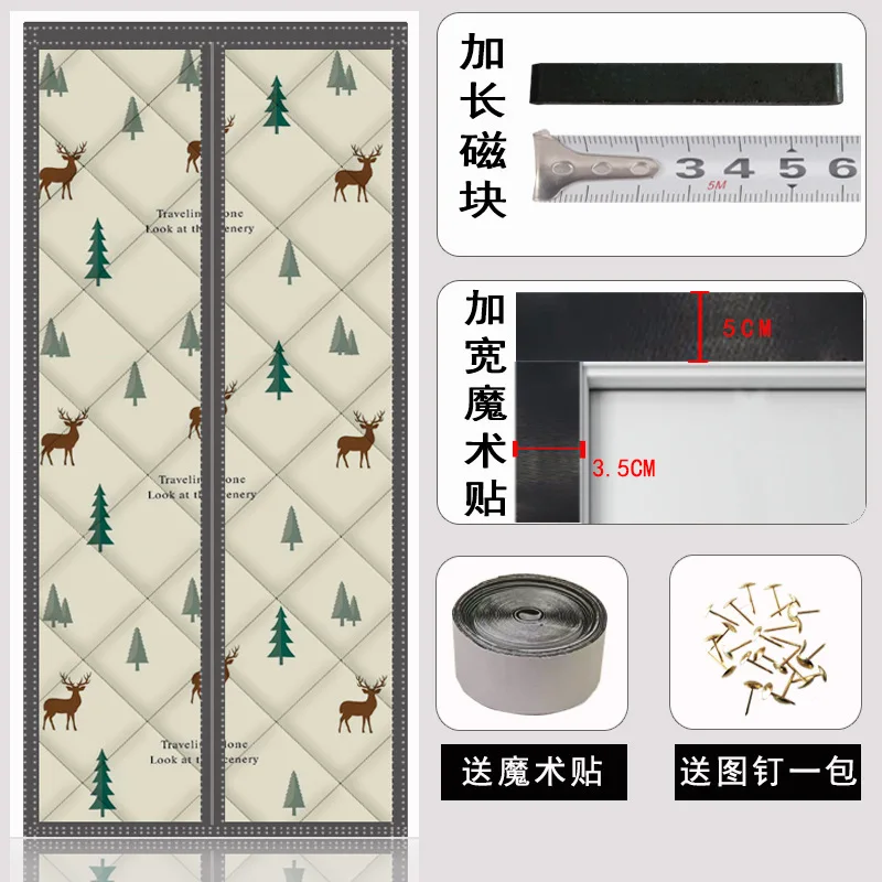 

Winter Thicken Warm Door Curtain Windproof Cold-proof Self Absorbing Magnetic Door Screen Insulation Soundproof Doorways Curtain