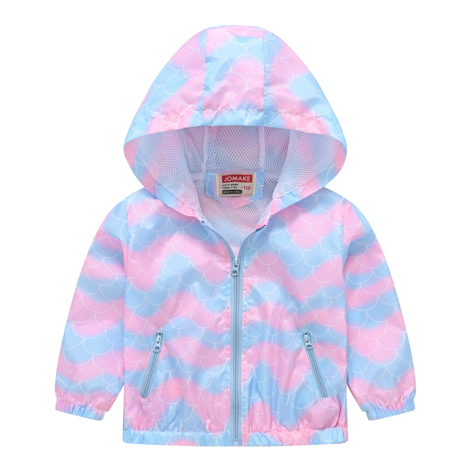 Cute Fish Scale Graphic Kids Jacket Sun Protection Lightweight & Breathable Perfect for Spring & Summer! kids jacket