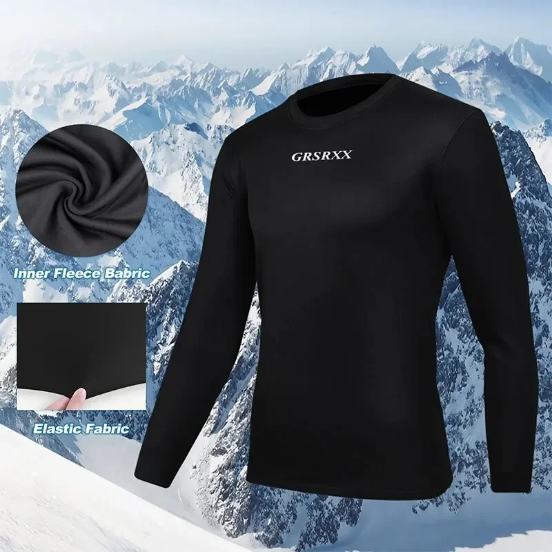 Winter Cycling Base Layer Long Sleeve Thermal Bike Underwear Fleece Bike Shirt For Keep Warm Cycling Clothes Men Women GRSRXX