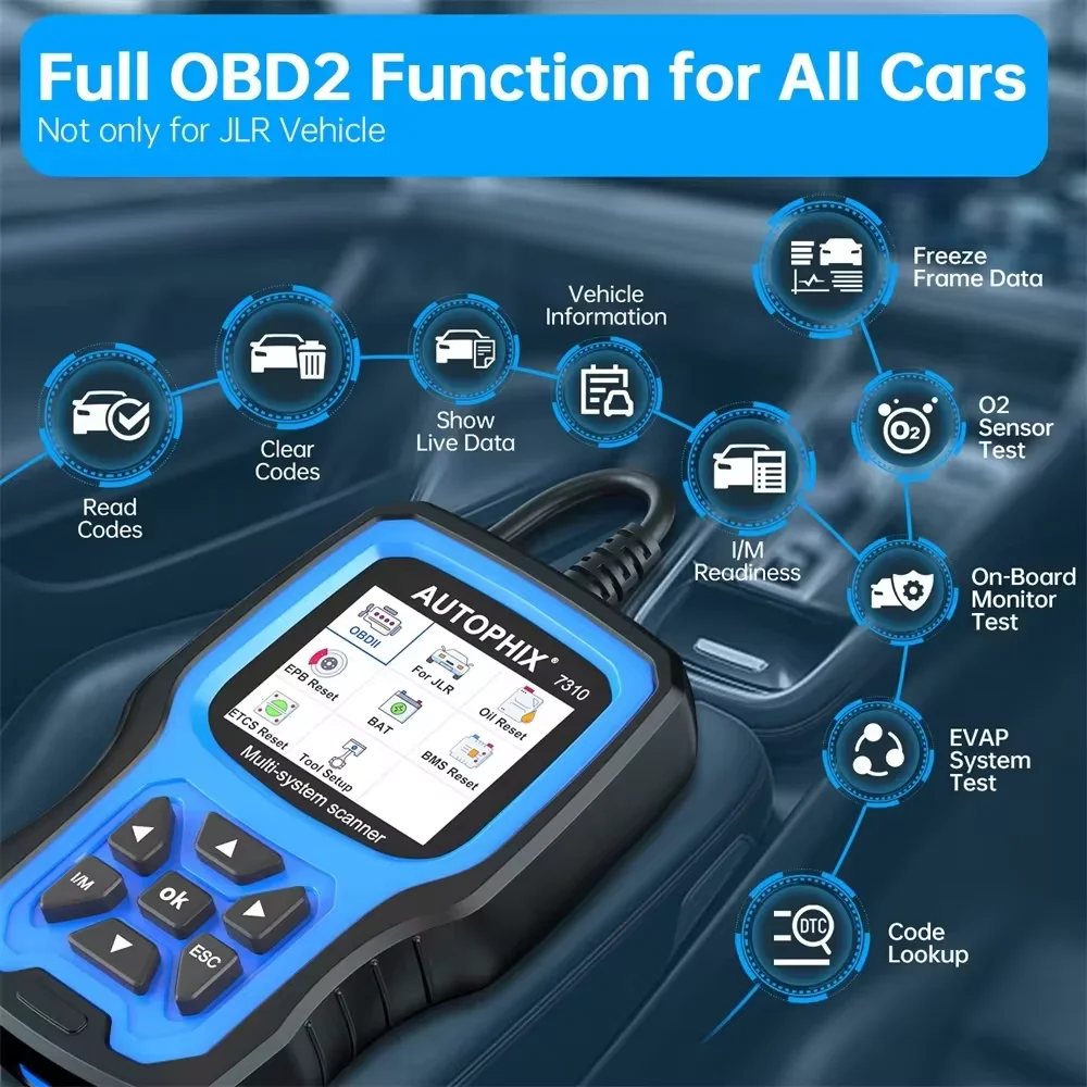 AUTOPHIX 7310 For Land Rover/Jaguar Oil DPF ABSCar Diagnostic Tool OBD2 Scanner All Systems Scanner Code Reader After 1996 4