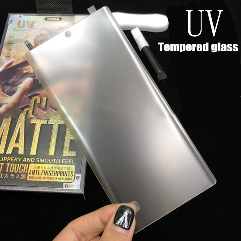 UV Liquid Glue Frosted Tempered Glass For Samsung S22 Ultra S21 S20