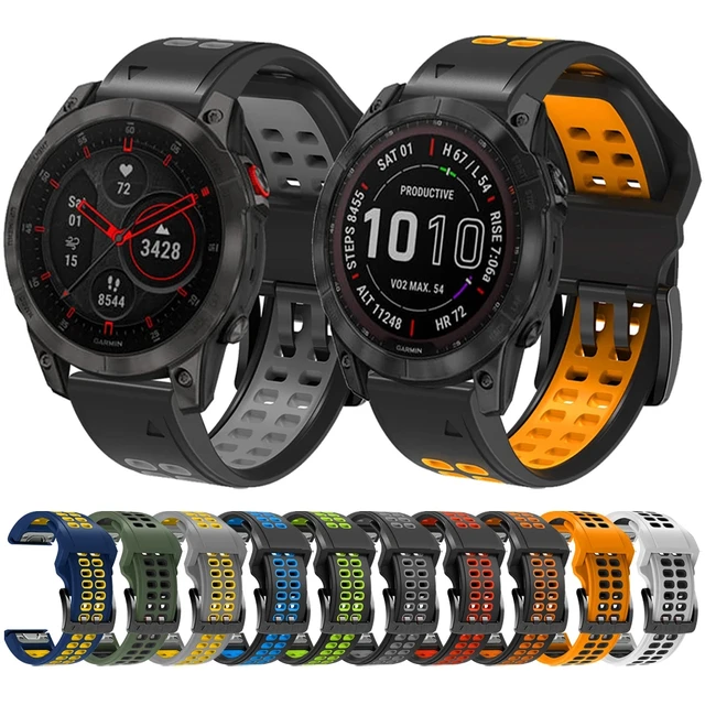 Correa de silicona suave para Garmin Fenix 7, 7X, 6, 6X/5X Plus, correa de  muñeca